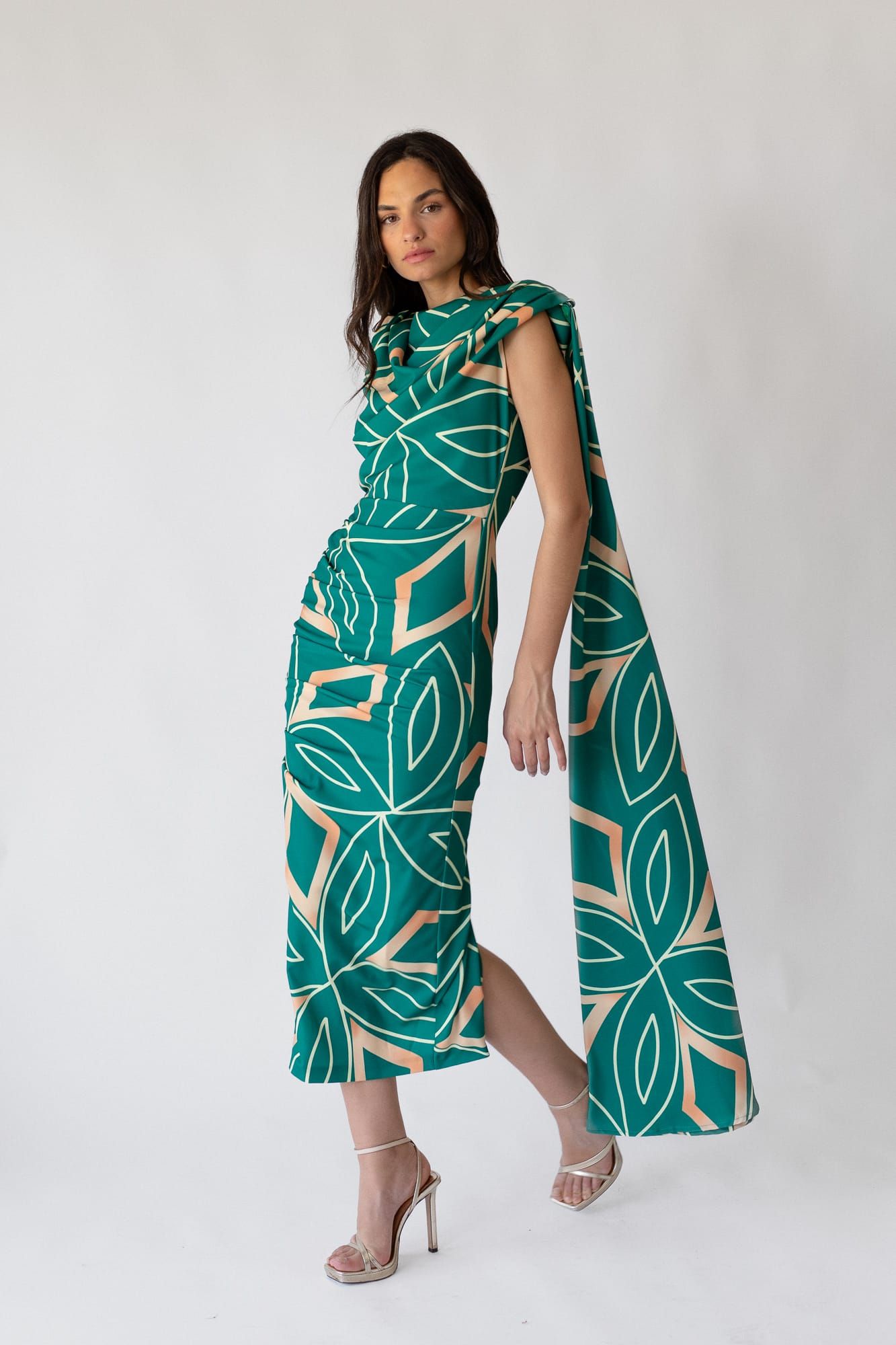 Vestido Blanca Martin-verde marino nueva colección primavera verano