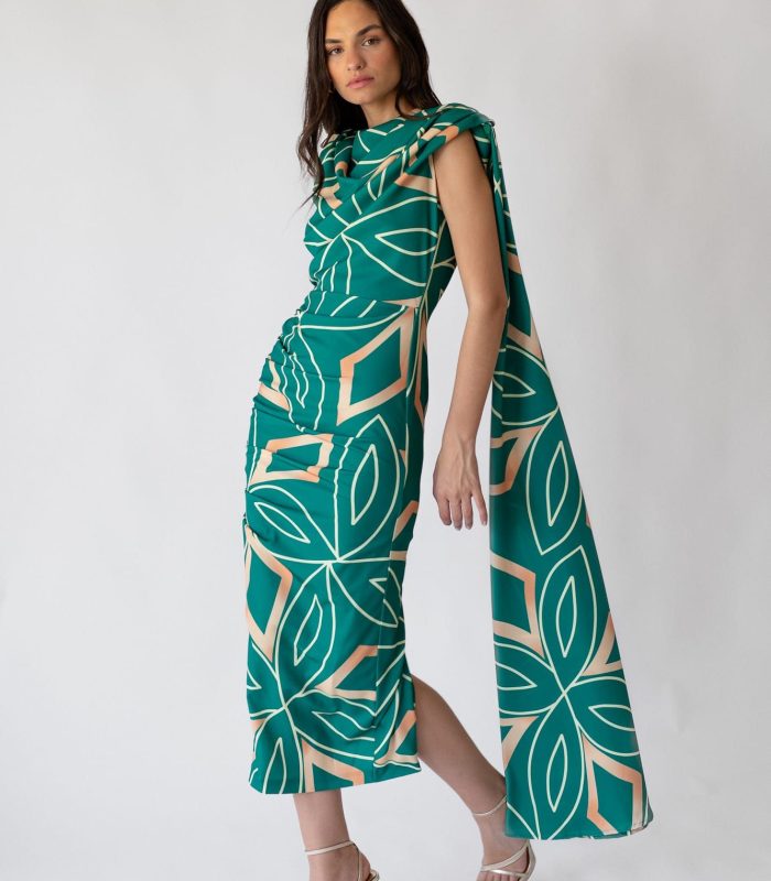 Vestido Blanca Martin-verde marino nueva colección primavera verano